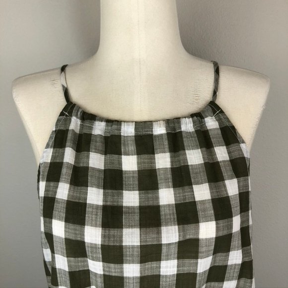Anthropologie Cloth & Stone Gingham Halter Top - Picture 3 of 8